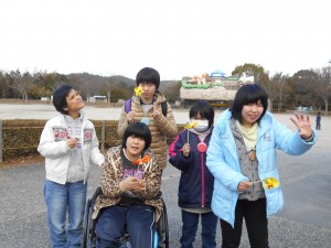 お花の風車をもらったよ♪