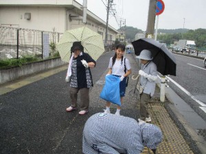 東海中学校清掃活動