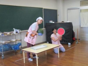 まんまるすいかは重たいぞ～♪